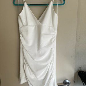 NWT- Timeless Classic Asymmetrical Crepe Mini Dress